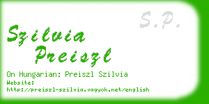 szilvia preiszl business card